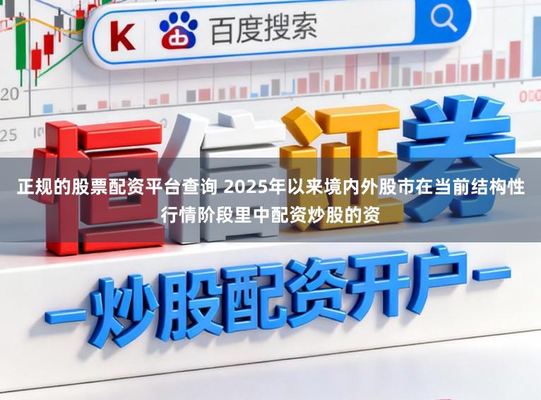正规的股票配资平台查询 2025年以来境内外股市在当前结构性行情阶段里中配资炒股的资